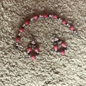 custom bracelet and earrings